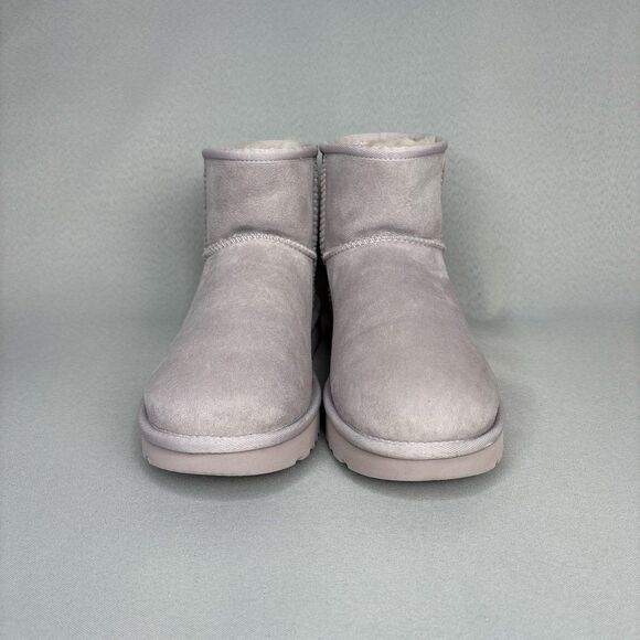 Women’s UGG Boots Sz 10 Classic Mini Purple Suede Wool Boho - Picture 9 of 12